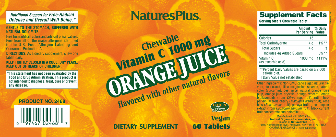 Orange Juice 1.000 mg Vitamin C 