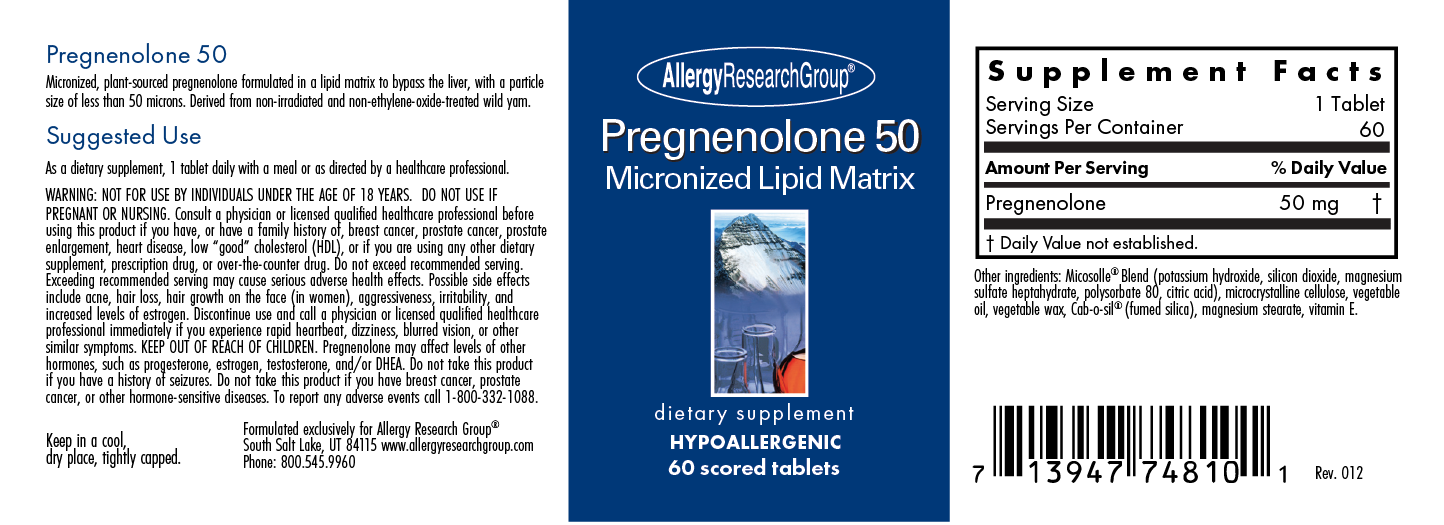 Pregnenolone 50 mg 