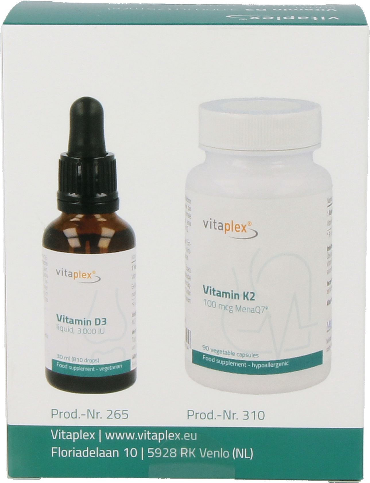 Kombinationsangebot Vitamin D3 und K2 (3.000 IE D3 + 100 mcg K2)