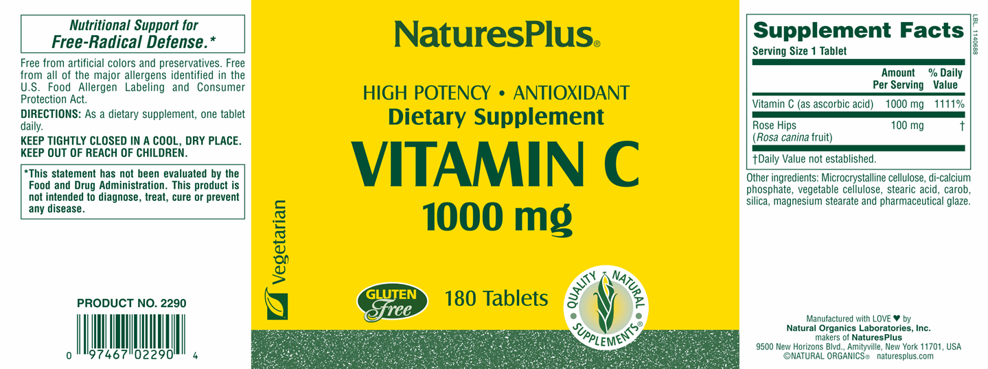 Vitamin C 1000 mg tablets 