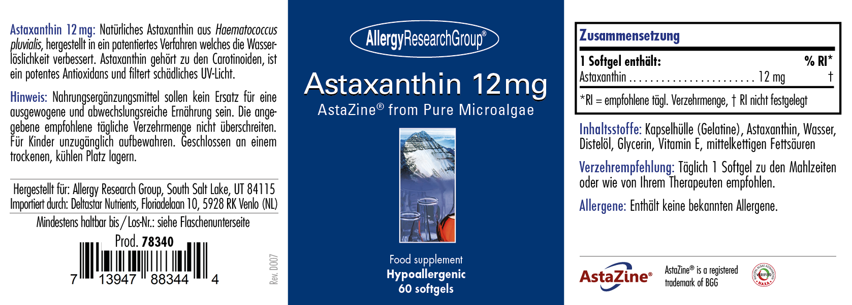 Astaxanthin 12 mg 