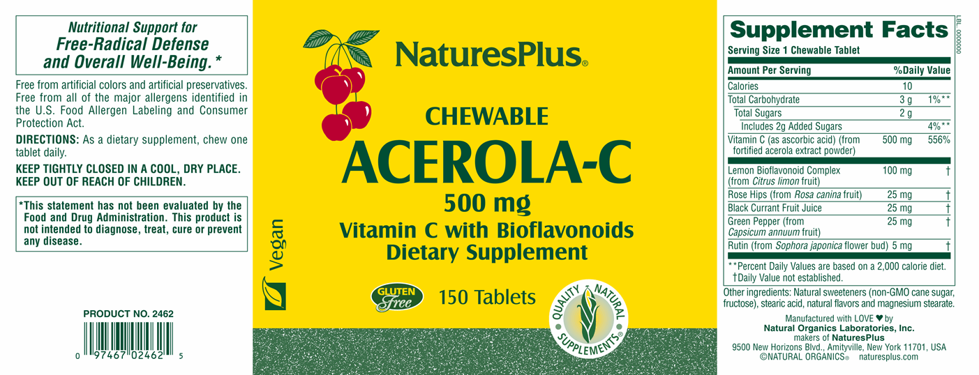 Acerola-C 500 mg Vitamin C 