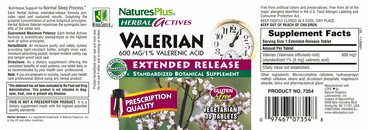 Valerian 600 mg 