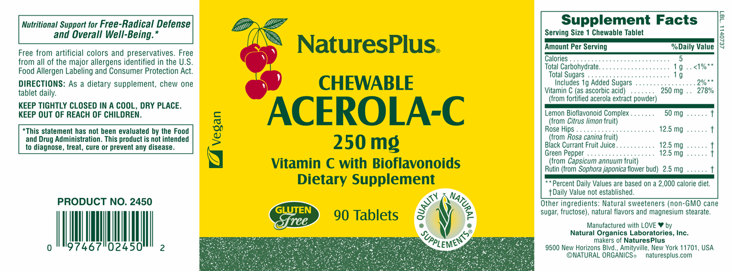 Acerola-C 250 mg Vitamin C 