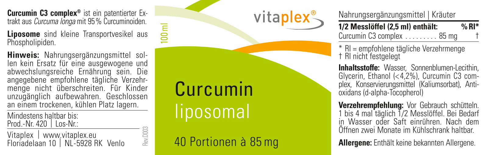 Curcumin liposomal 