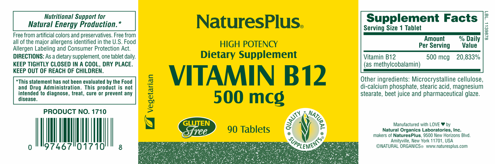 Vitamin B12 500 mcg 