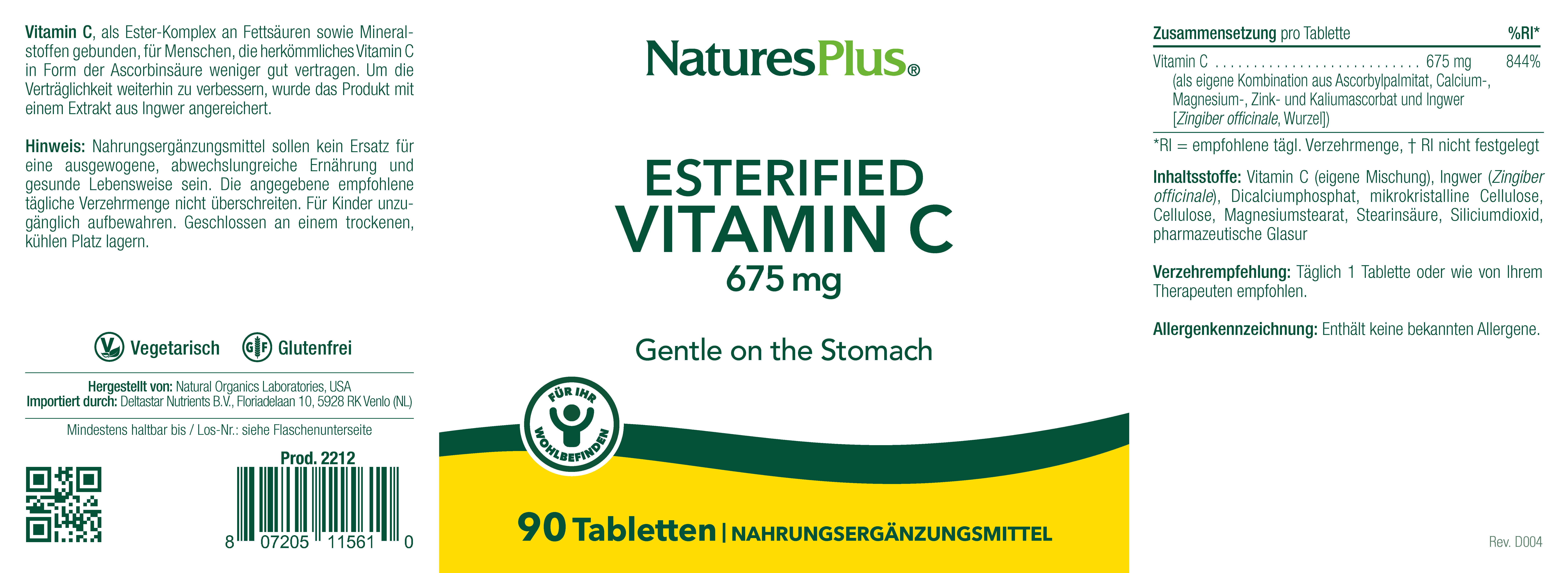 Esterified Vitamin C 675 mg 