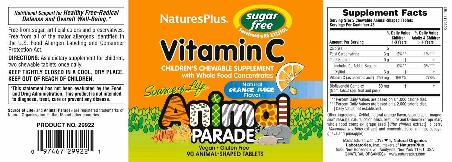 Animal Parade® Vitamin C, 125 mg 