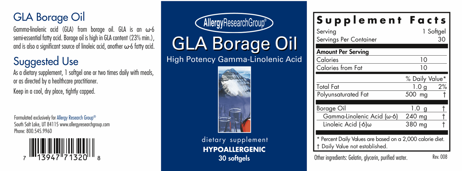 GLA Borage Oil 1000 mg 