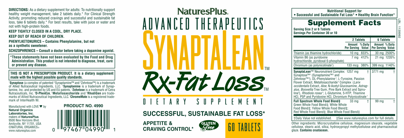 Rx-Fat Loss™ SynaptaLean™ 