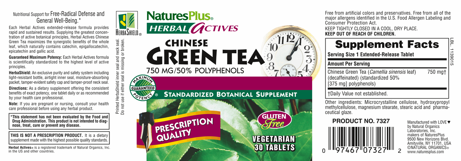 Chinese Green Tea 750 mg 