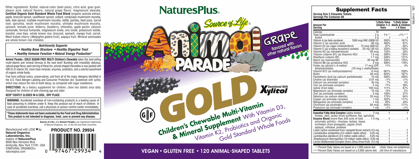 Animal Parade® GOLD Multivitamin sugar free 