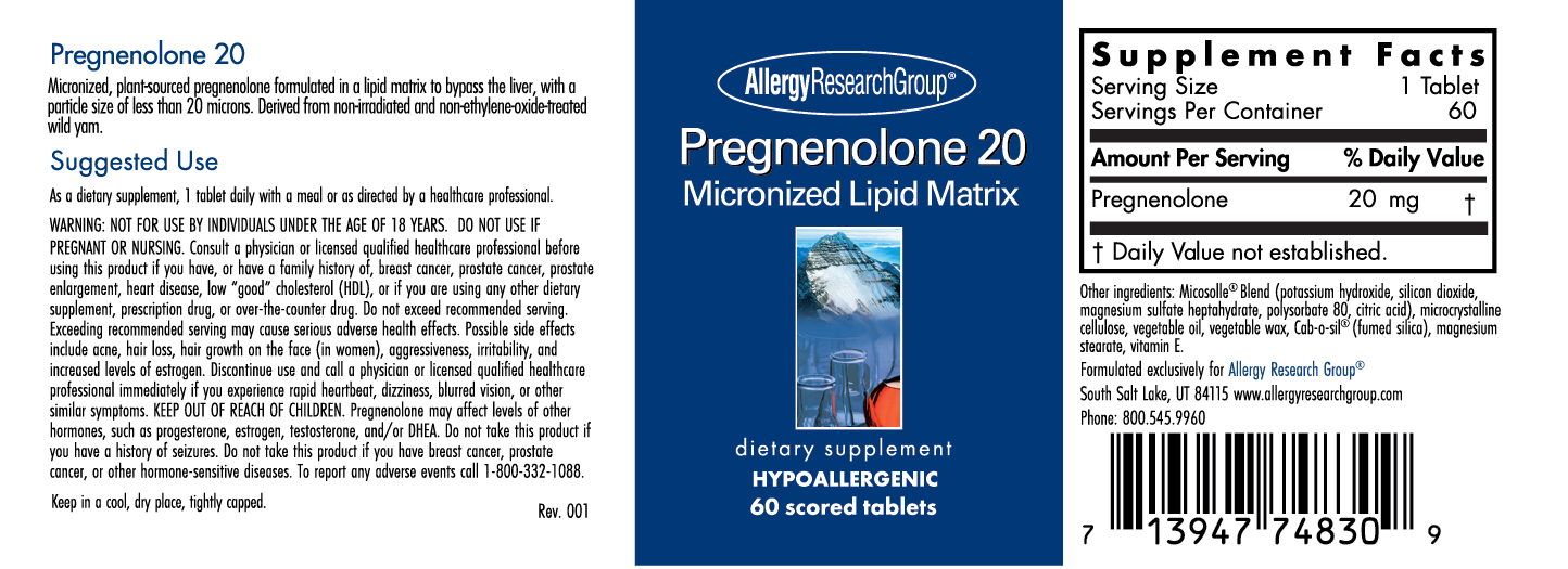 Pregnenolone 20 mg 