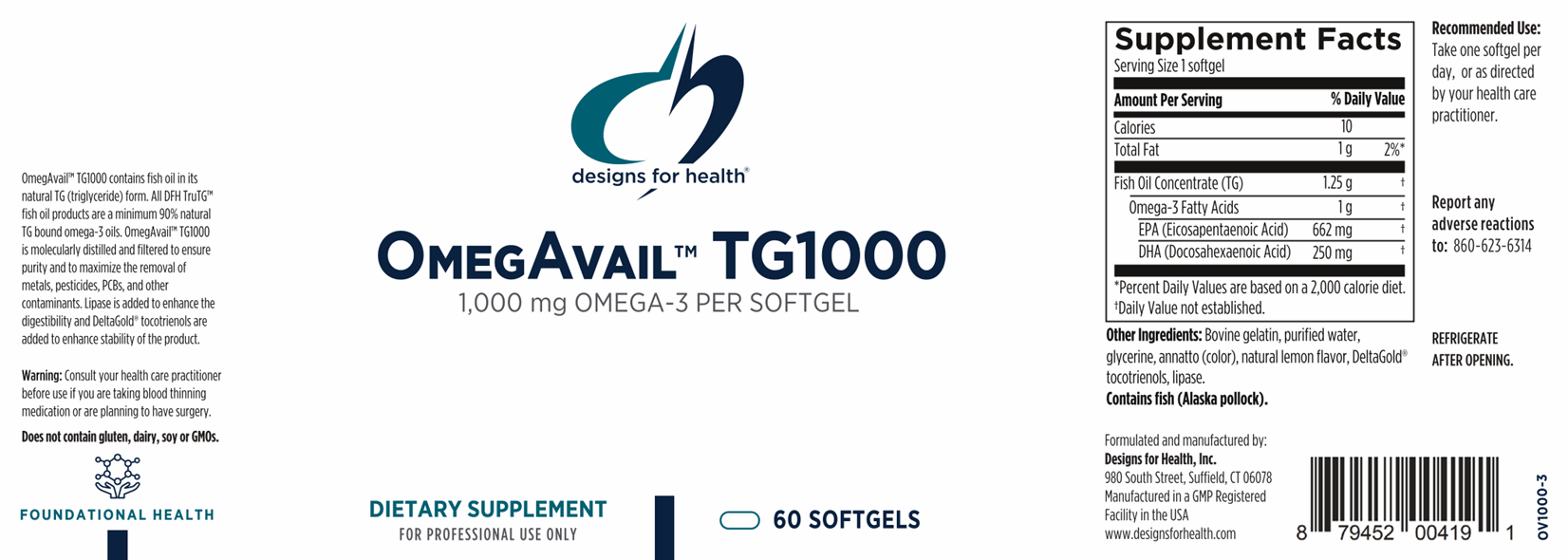 OmegAvail™ TG1000 