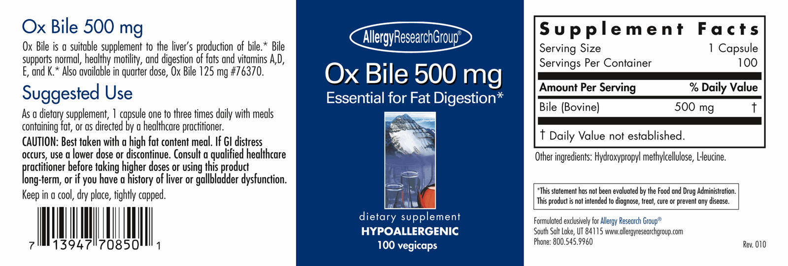 Ox Bile 500 mg 