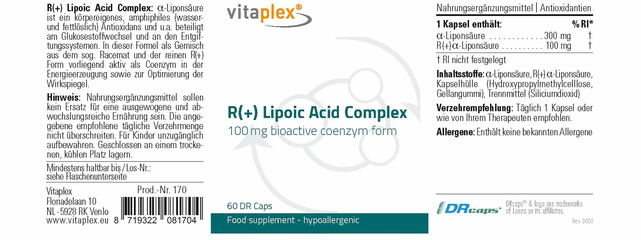 R(+) Lipoic Acid Complex 