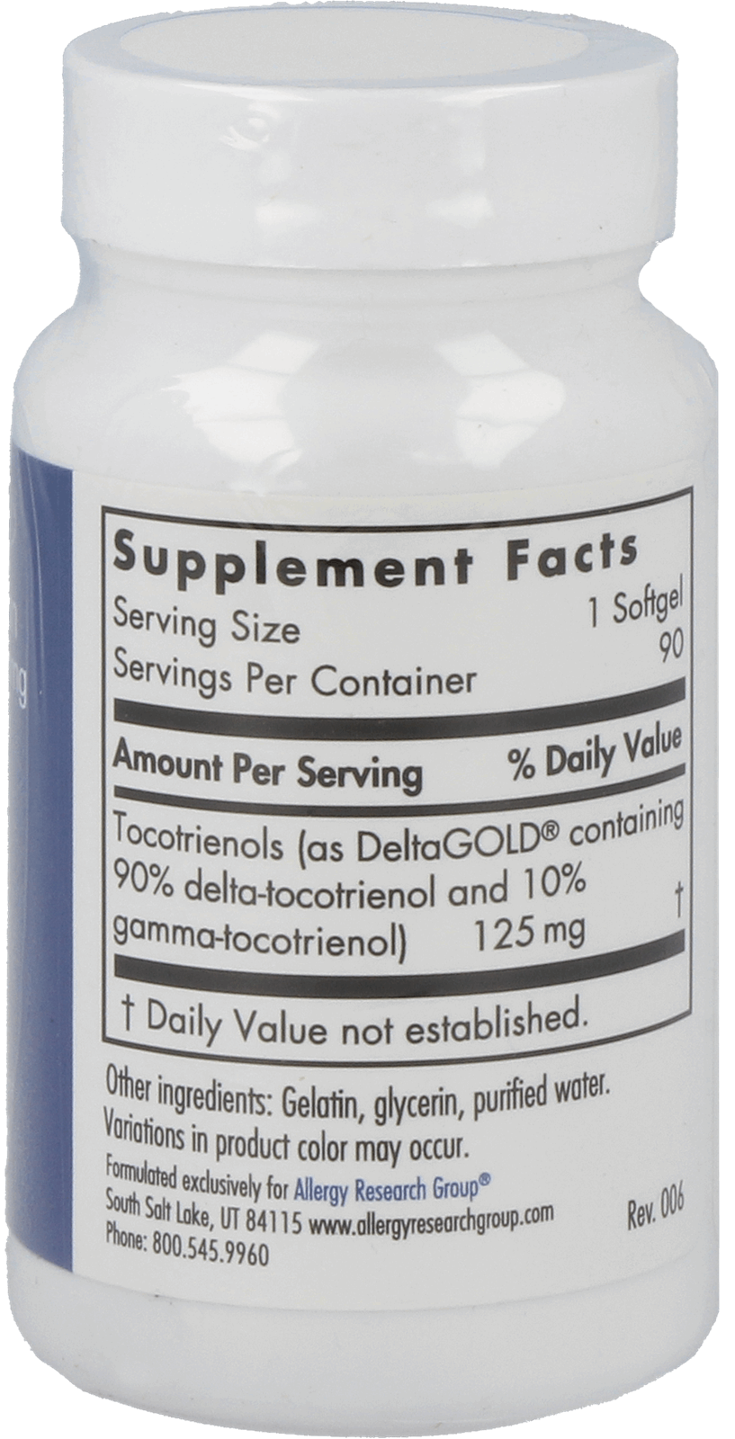 Delta-Fraction Tocotrienols 125 mg 