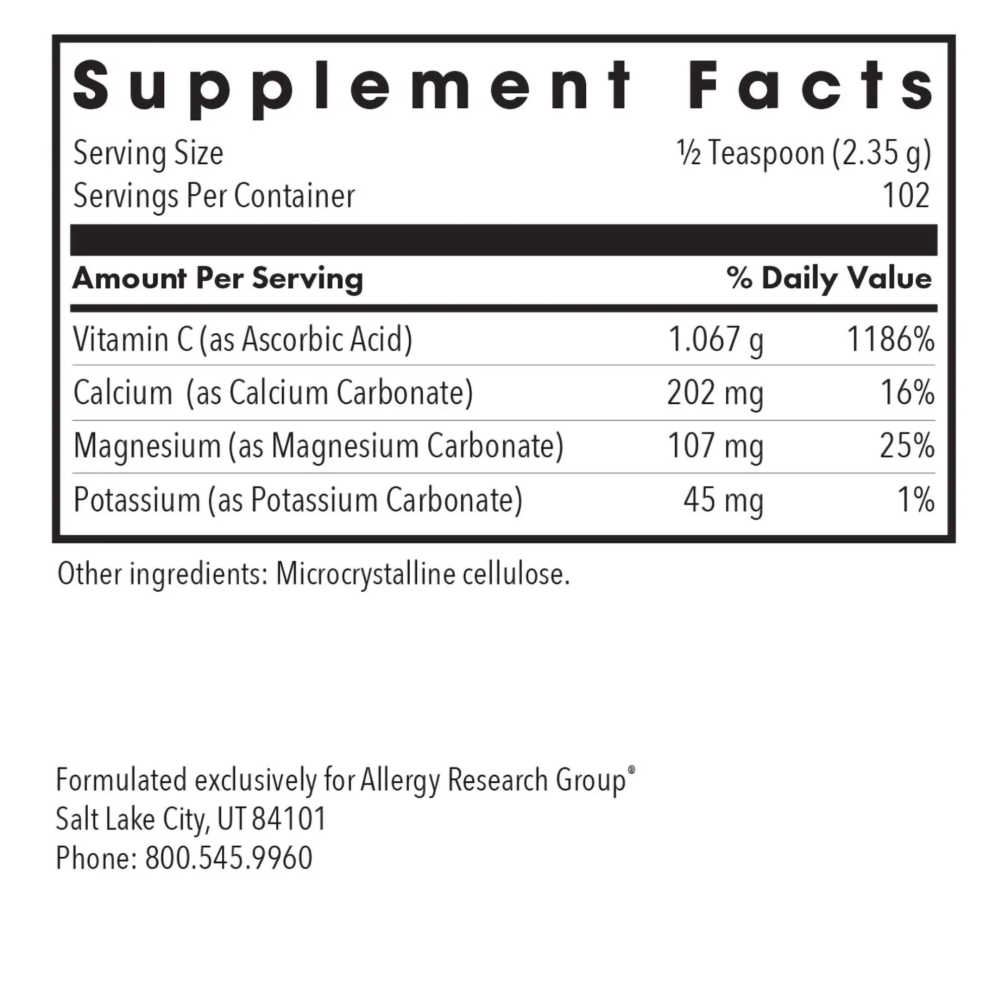 Buffered Vitamin C Powder 