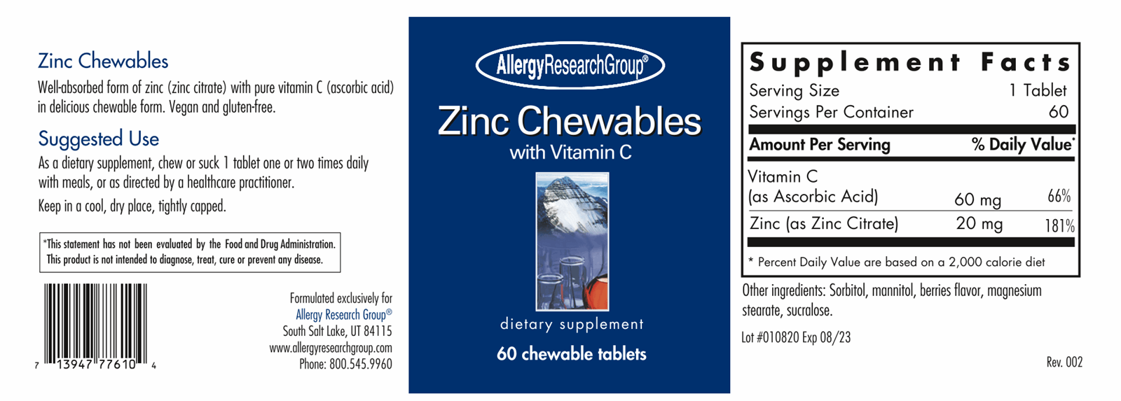 Zinc Chewables 