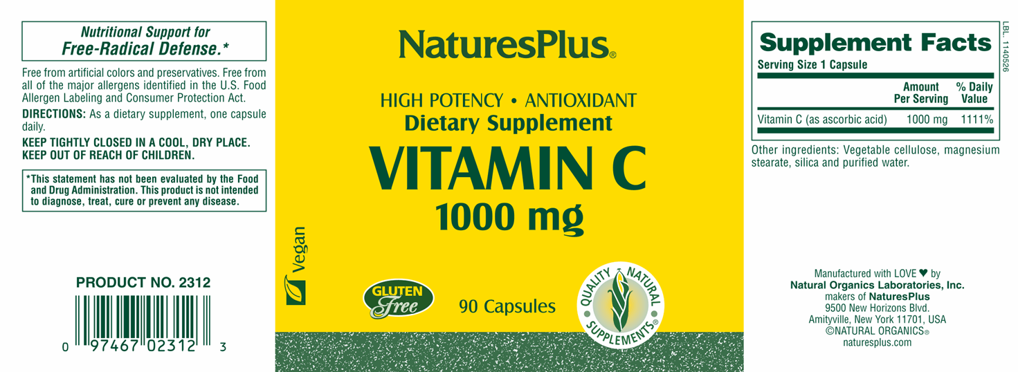 Vitamin C 1000 mg capsules 