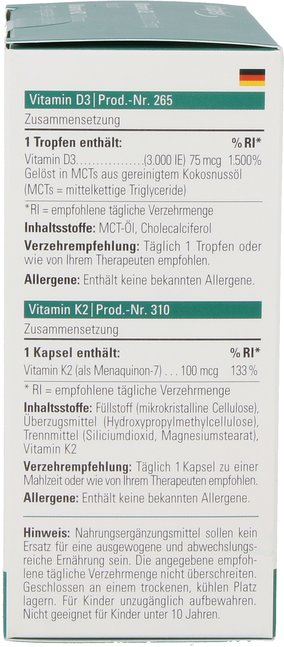 Combi deal Vitaplex vitamin D3 and Vitaplex K2 