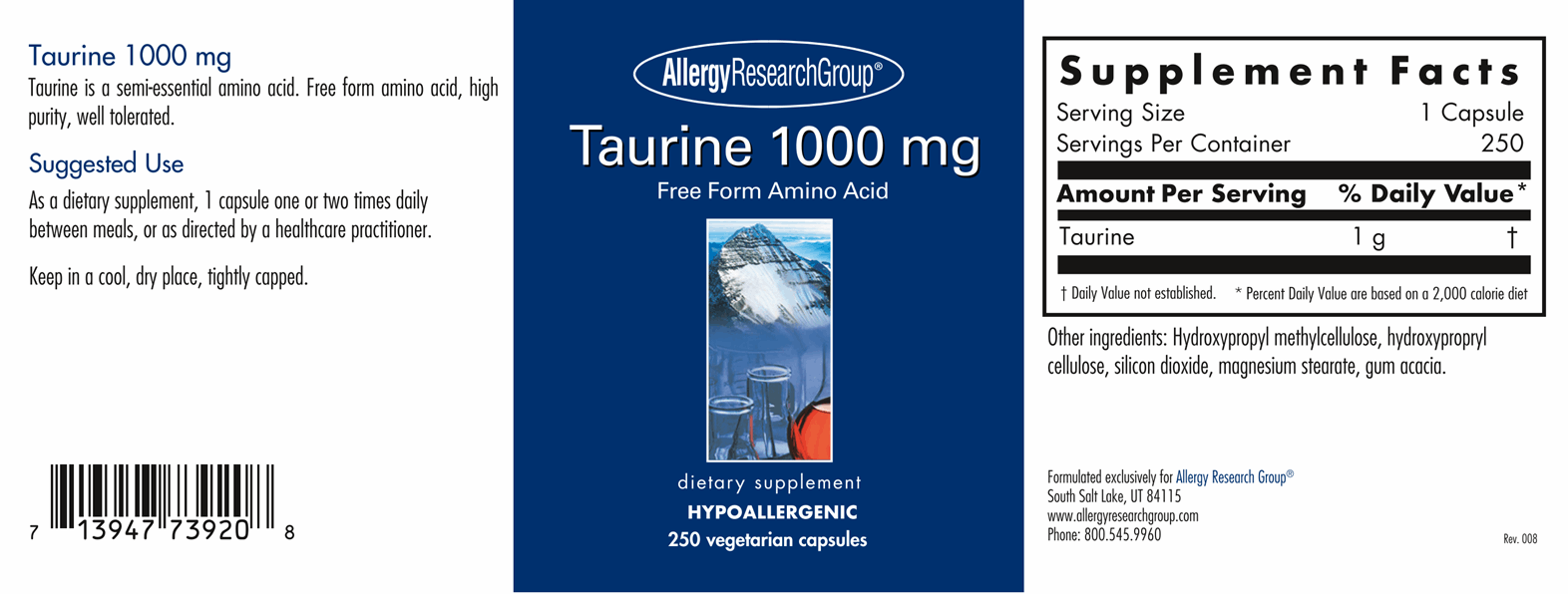 Taurine 1000 mg 