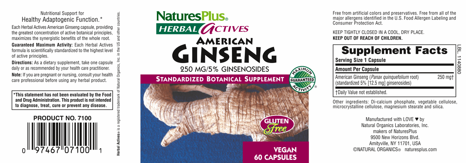 American Ginseng 250 mg 