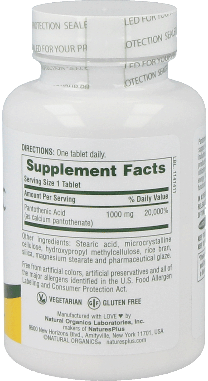 Pantothenic Acid 1000 mg 