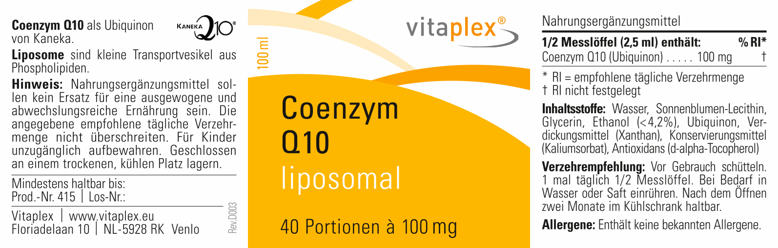 Coenzym Q10 liposomal 