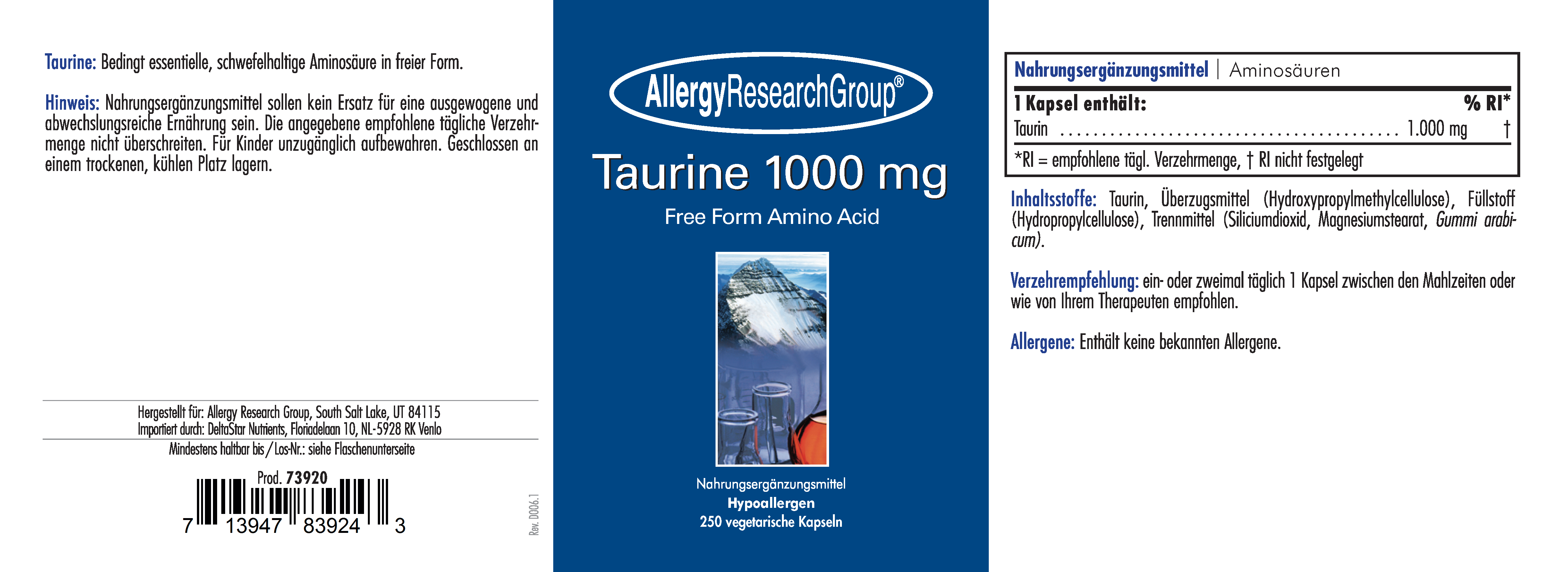 Taurine 1000 mg 