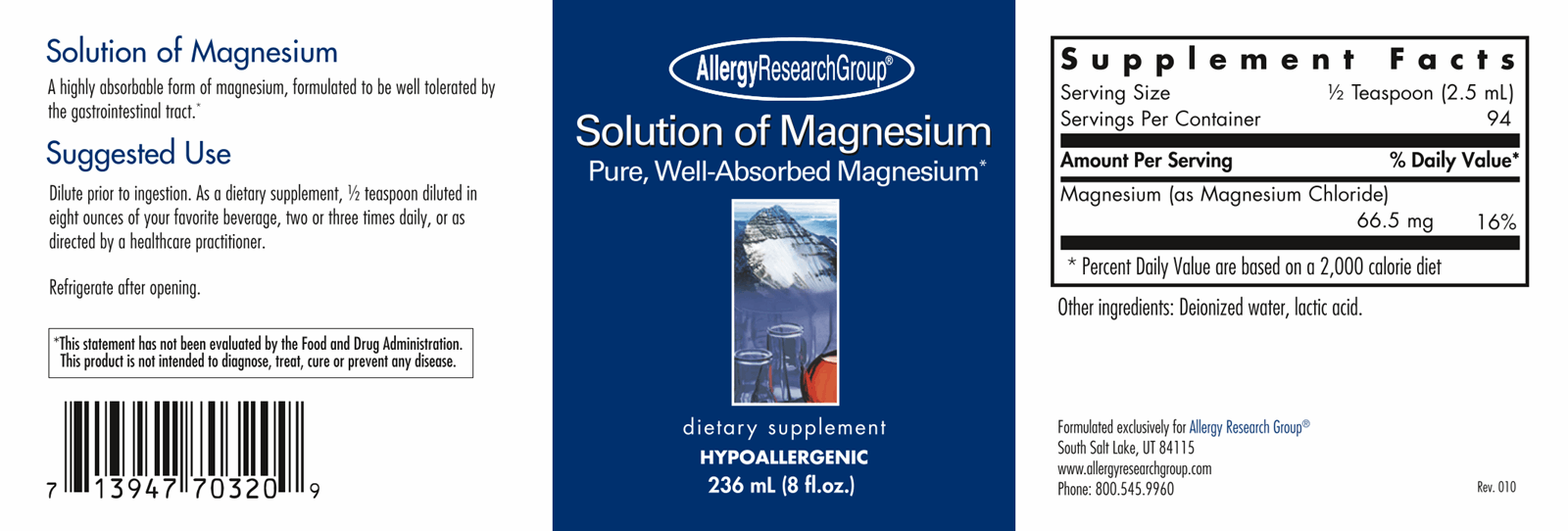 Solution of Magnesium 