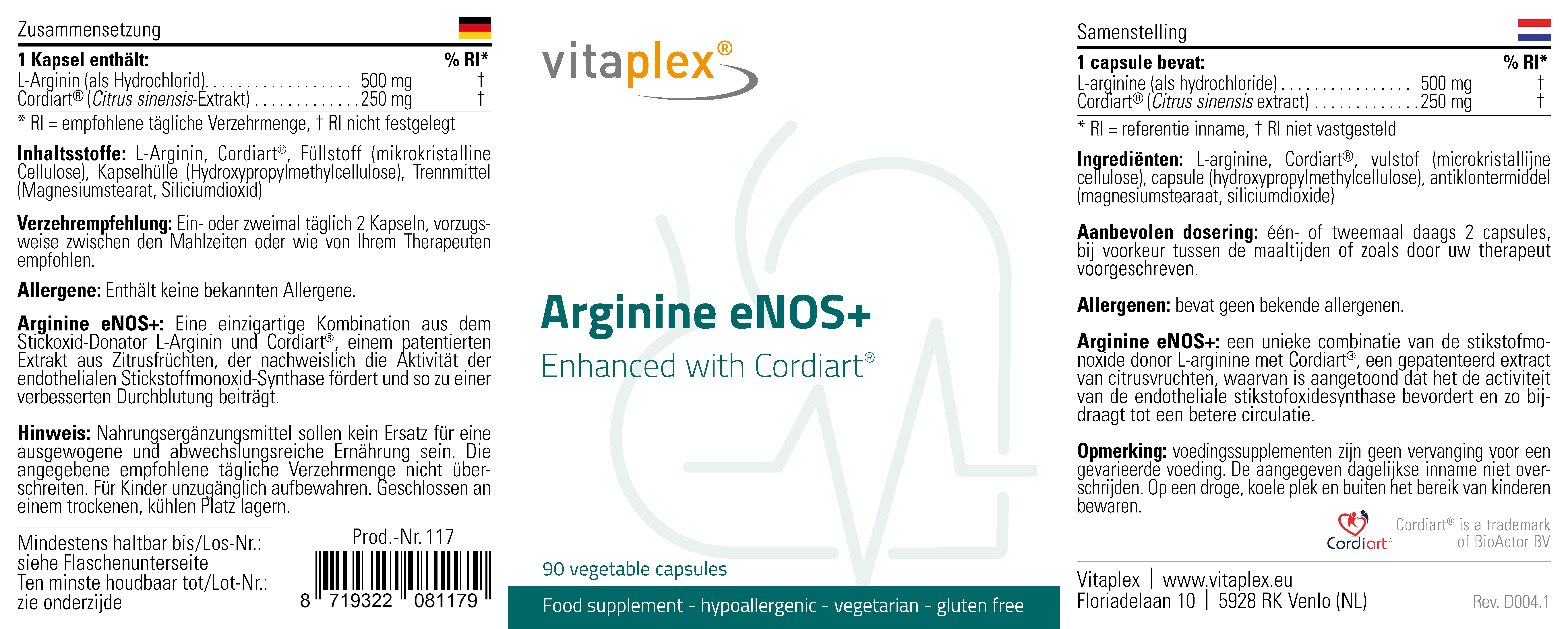 Arginine eNOS+ 