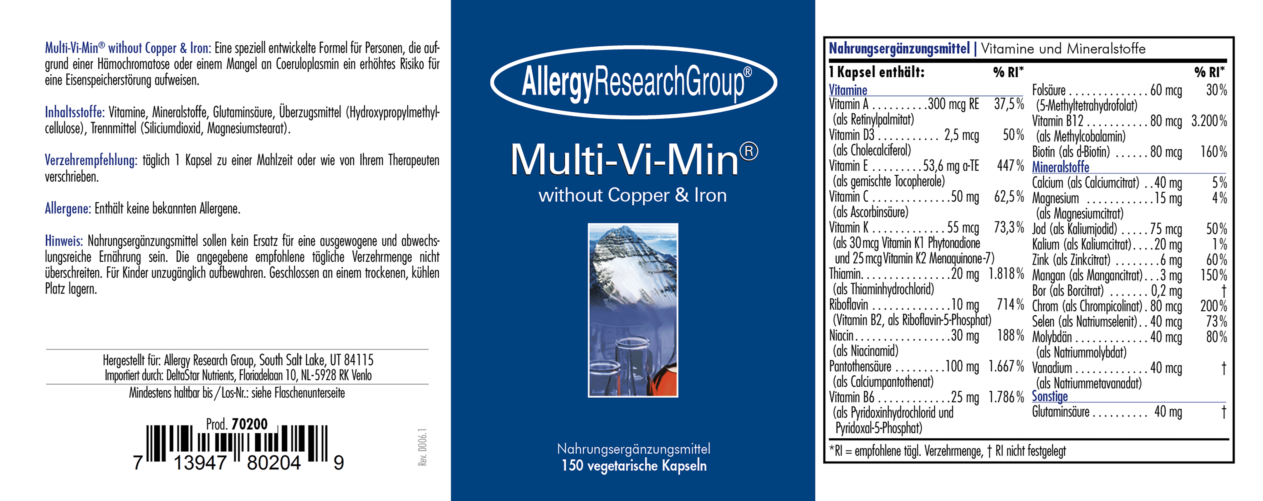 Multi-Vi-Min® without Copper & Iron 