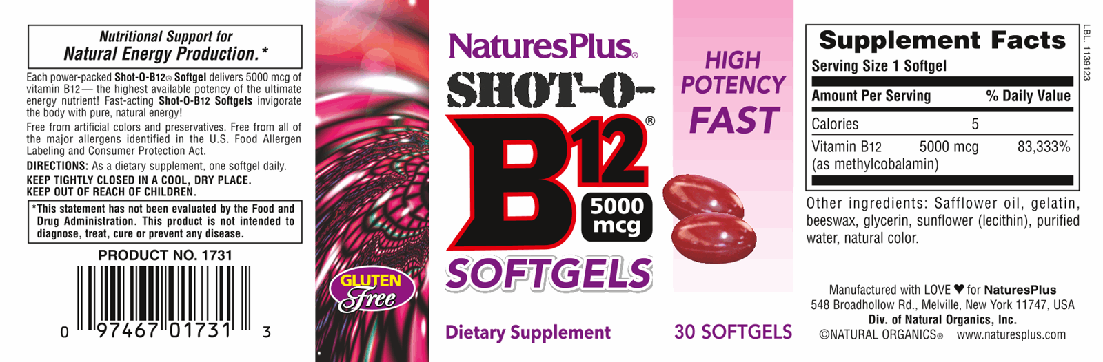 Shot-O-B12® 5000 mcg / Softgels 