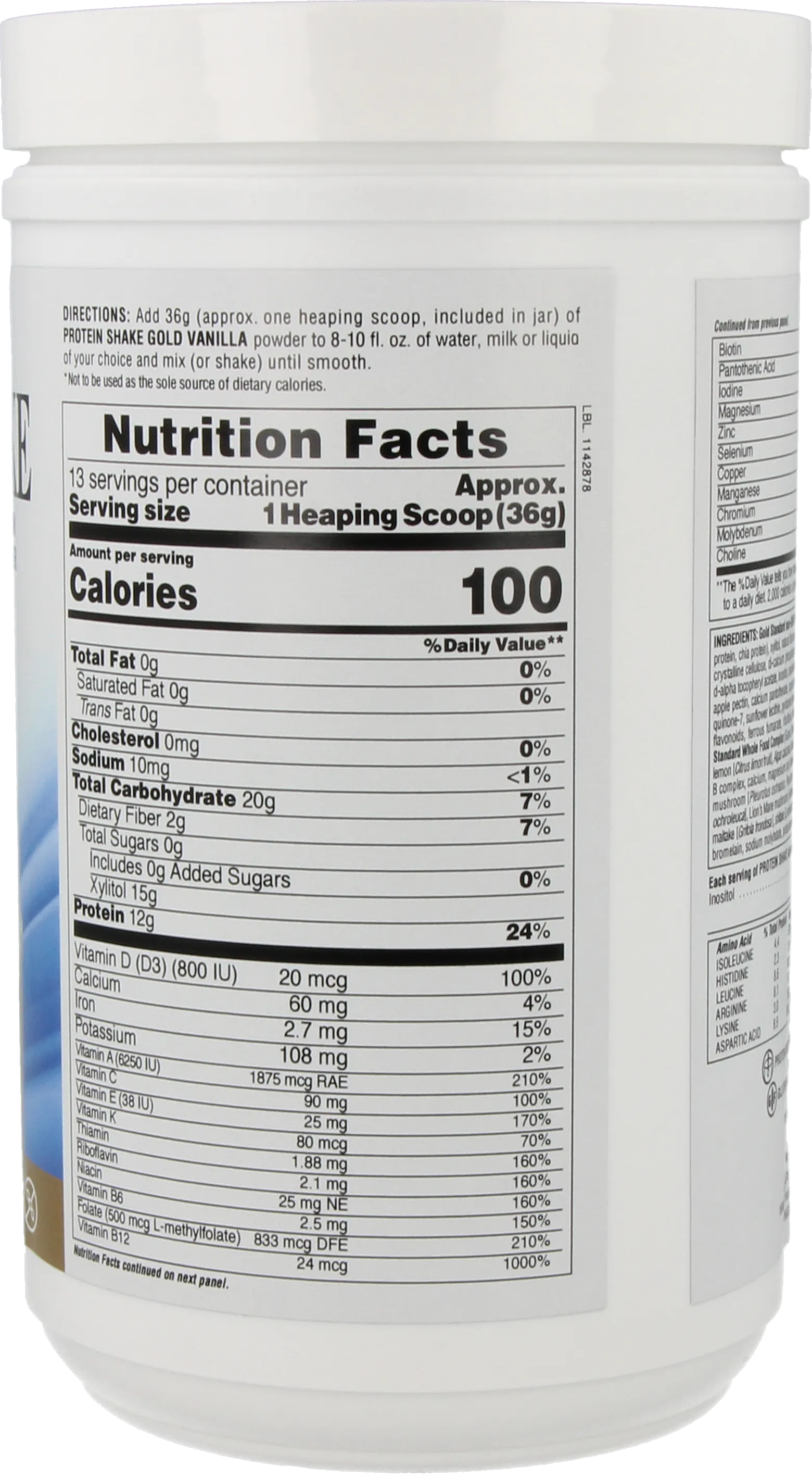 Protein Shake Gold Vanilla 